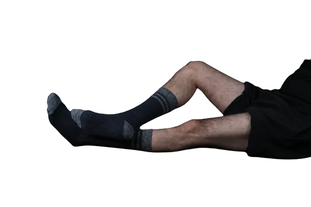Wool Blended Crew Marled Men 2 Pair Pack Outdoor Hiking Socks