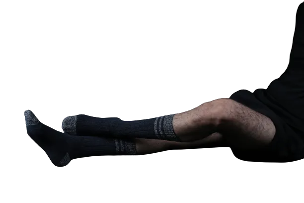 Wool Blended Crew Marled Men 2 Pair Pack Outdoor Hiking Socks