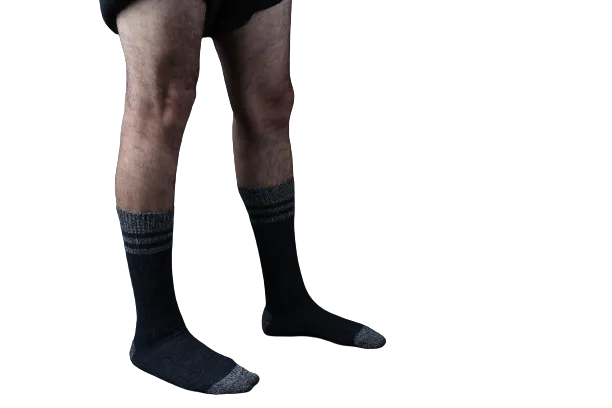 Wool Blended Crew Marled Men 2 Pair Pack Outdoor Hiking Socks
