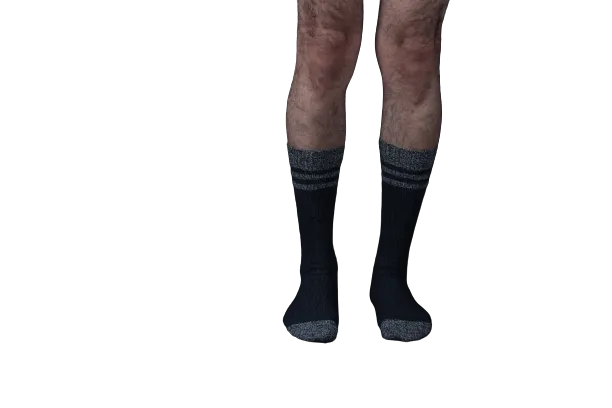Wool Blended Crew Marled Men 2 Pair Pack Outdoor Hiking Socks