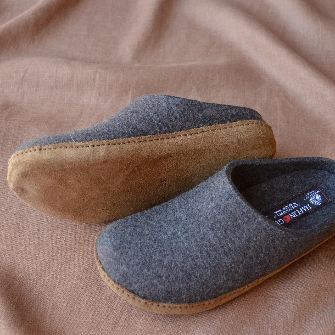 Wool Felt Slippers - Toffel - Anthracite (Adults 36-46) *Returning 2025